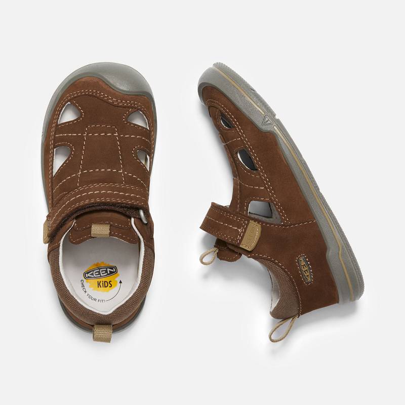 Keen Sprout Fisherman Trekkingsandalen Kinder DE-76802 Dark Earth/Inca Gold - Keen Kinderschuhe Brau